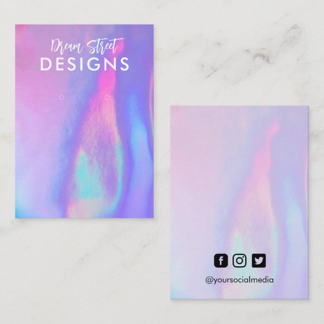 Visita Tarjeta de pantalla de anclaje de lavanda Faux Hol (Anverso / Reverso)