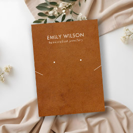 VISITA TARJETA DE PANTALLA DE GANADO DE CUERO DE TAN TEXT