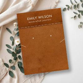 VISITA TARJETA DE PANTALLA DE GANADO DE CUERO DE TAN TEXT