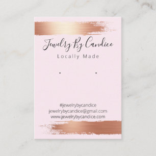 Visita Tarjeta de pantalla de joyería metálica Rosa de or