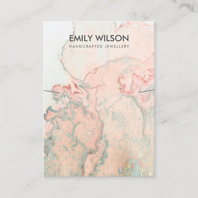 VISITA TARJETA DE PANTALLA DE MÁRMOL DE AGUA VERDE DE PAZ (Anverso)