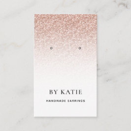 Visita Tarjeta de pantalla de Purpurina Rosa Gold Faux de