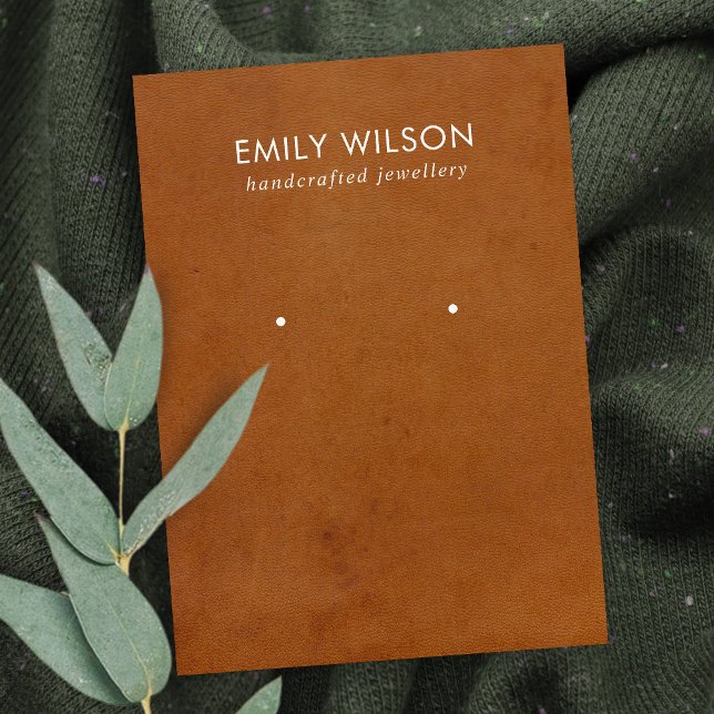 VISITA TARJETA DE PANTALLA DE TEXTURA DE CUERO DE TAN (Subido por el creador)