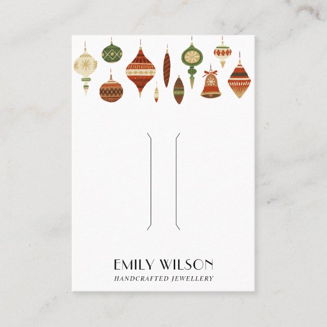 VISITA TARJETA DE PANTALLA DEL CLIP DEL CABELLO ORNAMENTE (Anverso)