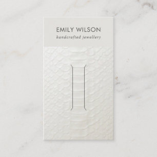 VISITA TARJETA DE PANTALLA DEL CLIP DEL CUERO BLANCO