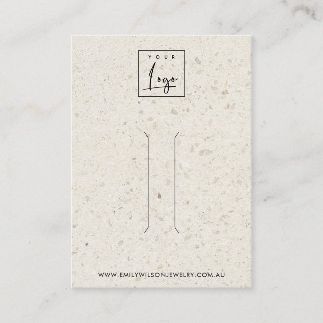 VISITA TARJETA DE PANTALLA DEL CLIP DEL PELO DE TERRAZO B (Anverso)