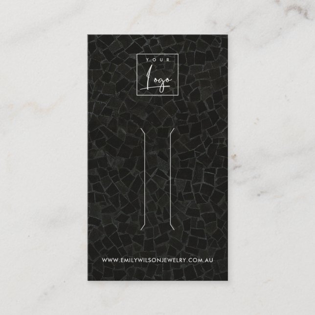 VISITA TARJETA DE PANTALLA DEL CLIP DEL PELO DE TEXTURA N (Anverso)