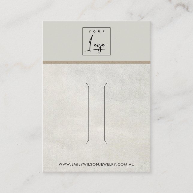 VISITA TARJETA DE PANTALLA DEL CLIP DEL PELO GRIS BLANCO (Anverso)