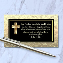Tarjeta de Pastor de Iglesia Evangelista KJV en Or