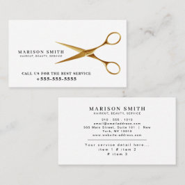 Visita Tarjeta de peluquería y barbería profesional
