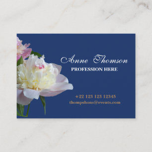 Visita Tarjeta de Peonies Floral Profesional Bussines