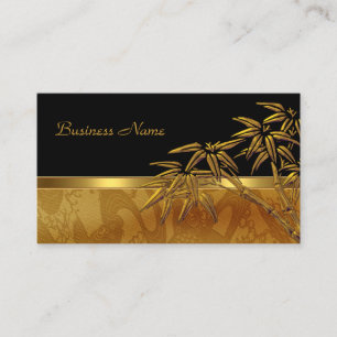 Visita Tarjeta de perfil Bamboo Oro Negro Asiático