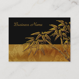 Visita Tarjeta de perfil Bamboo Oro Negro Asiático