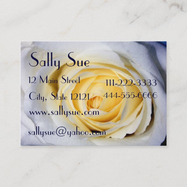 Visita Tarjeta de perfil blanco (Anverso)