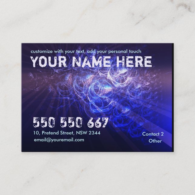 Visita Tarjeta de perfil BlueBubbles (Anverso)