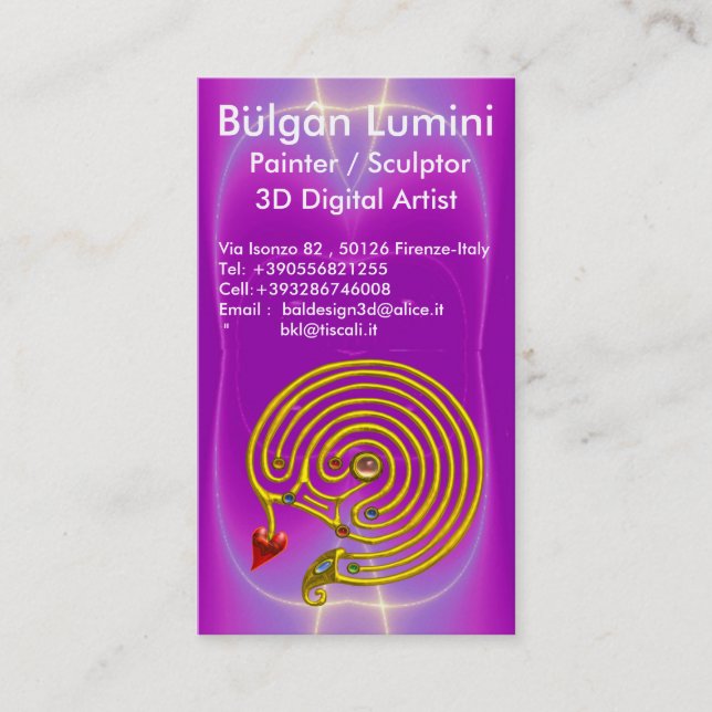 Visita Tarjeta de perfil Bulgan Lumini Hyper Labirinin (Anverso)