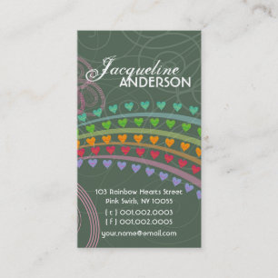 Visita Tarjeta de perfil caprichosa del corazón del arco 