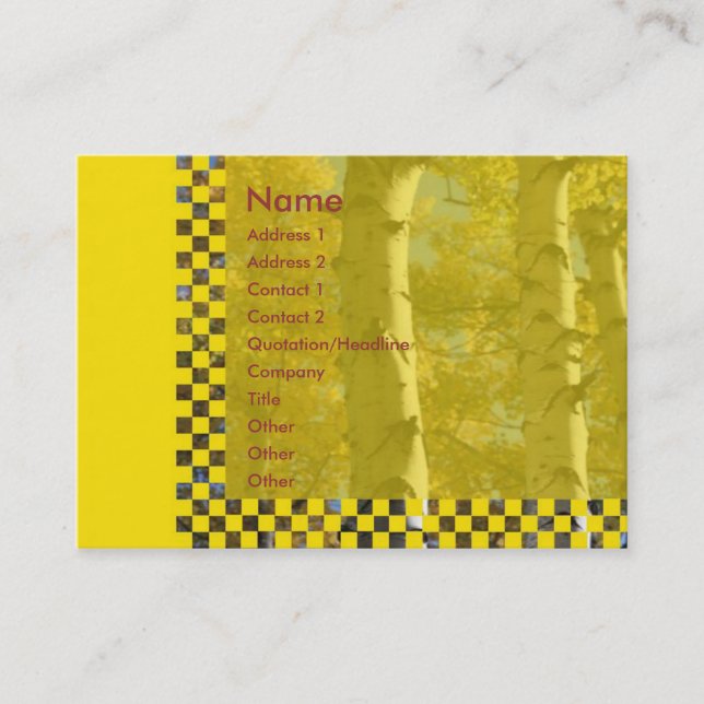 Visita Tarjeta de perfil de aves (Anverso)