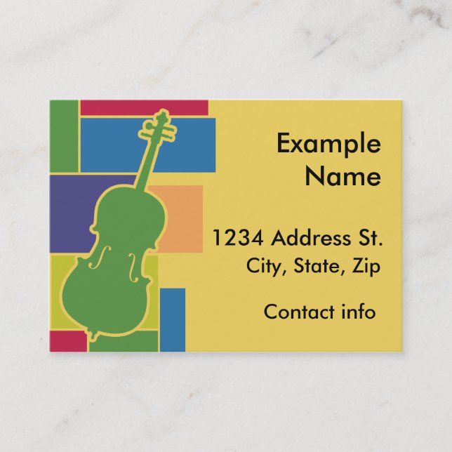 Visita Tarjeta de perfil de Cello Colorblocks (Anverso)