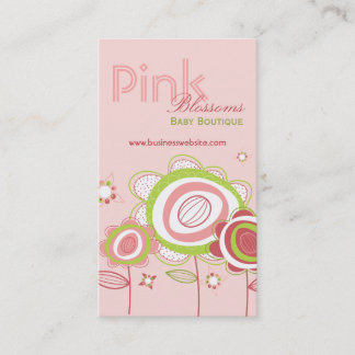 Visita Tarjeta de perfil de flores dulces rosadas suntuos
