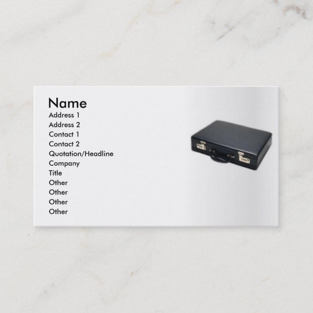 Visita Tarjeta de perfil de maletín (Anverso)