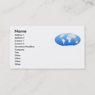 Visita Tarjeta de perfil de mapa mundial
