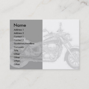 Visita Tarjeta de perfil de motocicleta