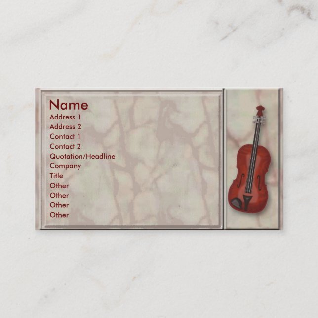 Visita Tarjeta de perfil de música clásica (Anverso)
