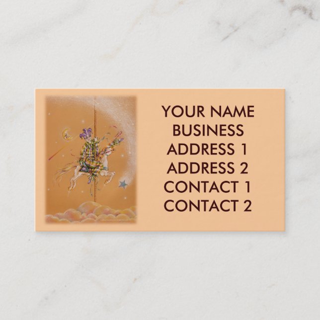 Visita Tarjeta de perfil de negocio, Carousel Jester (Anverso)