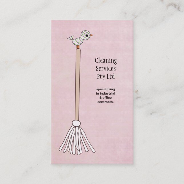 Visita Tarjeta de perfil de negocio del servicio de limpi (Anverso)