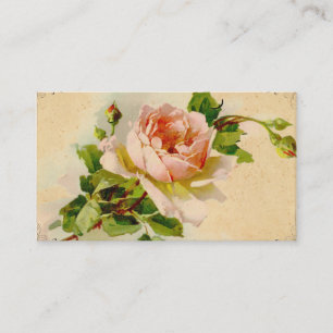 Visita Tarjeta de perfil de negocio rosa vintage