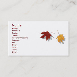 Visita Tarjeta de perfil de otoño