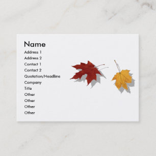 Visita Tarjeta de perfil de otoño