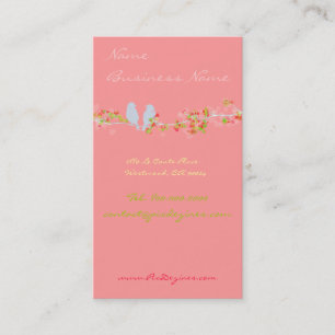 Visita Tarjeta de perfil de pájaros en una rama