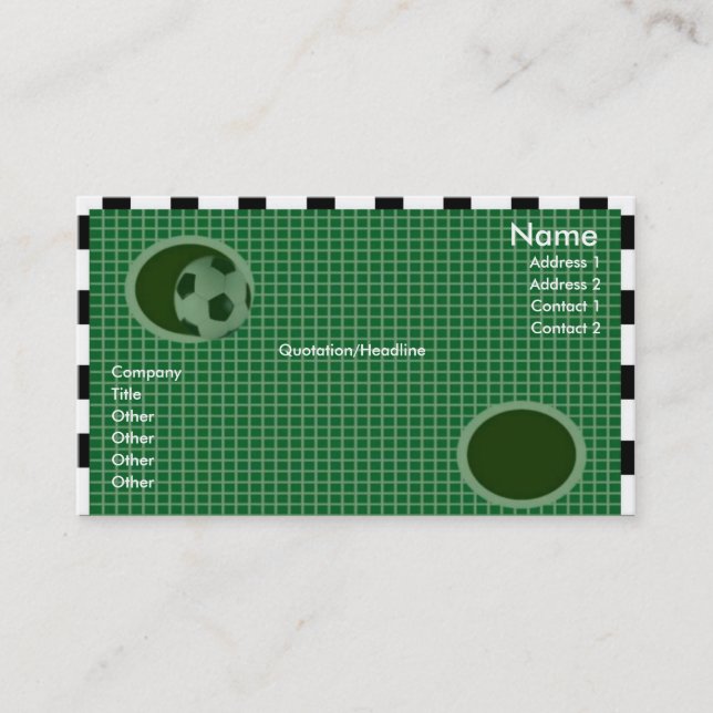 Visita Tarjeta de perfil de pared de objetivo (Anverso)