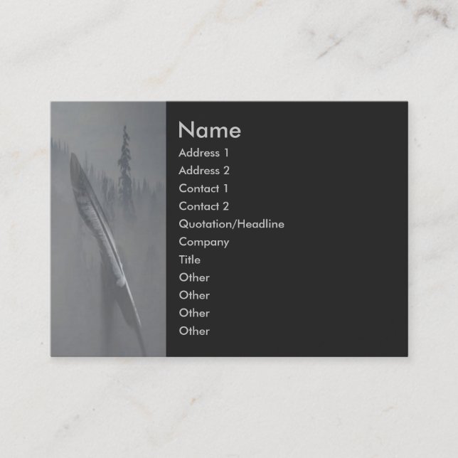 Visita Tarjeta de perfil de paz (Anverso)