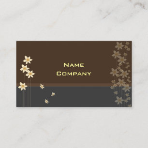 Visita Tarjeta de perfil de pequeñas flores de crema