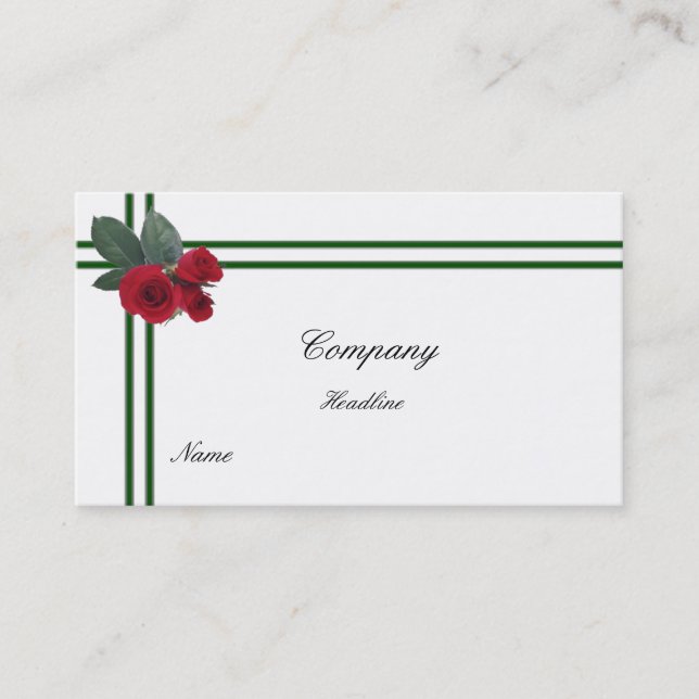 Visita Tarjeta de perfil de Rosas bodas (Anverso)