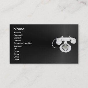 Visita Tarjeta de perfil de teléfono antigua