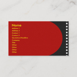 Visita Tarjeta de perfil de tira de película negativa