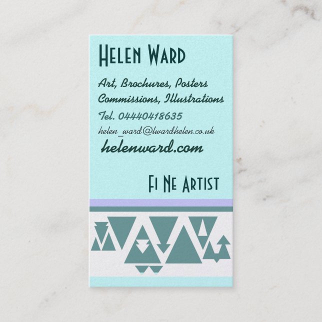 Visita Tarjeta de perfil de triángulos del norte (Anverso)