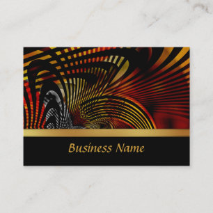 Visita Tarjeta de Perfil Empresa Abstracto Rojo Dorado Di