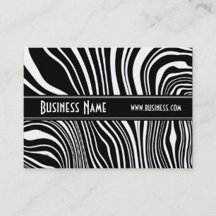 Visita Tarjeta de perfil estilo negro y blanco Zebra Twis