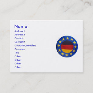 Visita Tarjeta de perfil Euro Alemania