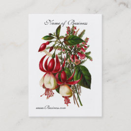 Visita Tarjeta de perfil floral rojo vintage
