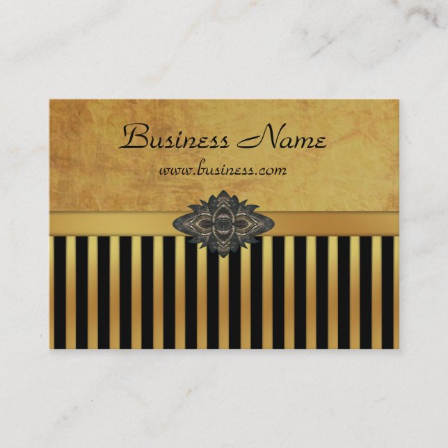Visita Tarjeta de Perfil Gold Black Stripe 2 (Anverso)