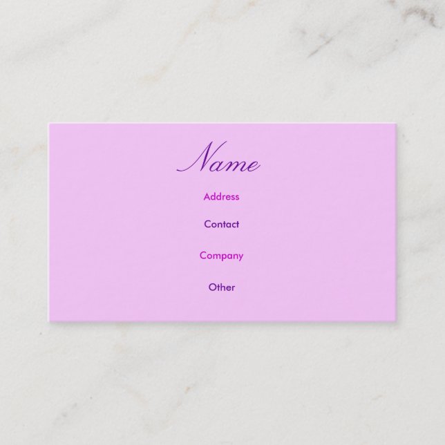Visita Tarjeta de perfil Heather (Anverso)