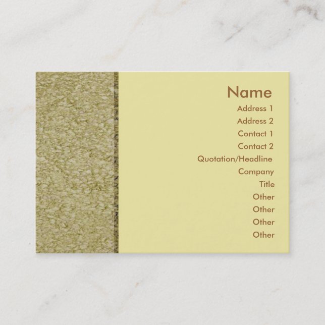 Visita Tarjeta de perfil Khaki Sandstone (Anverso)