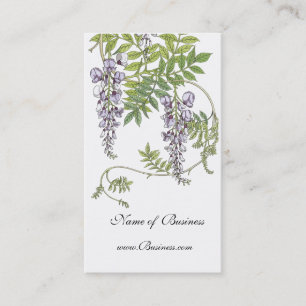 Visita Tarjeta de perfil lavanda vintage blanca