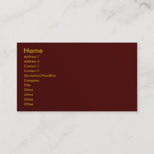 Visita Tarjeta de perfil maroon